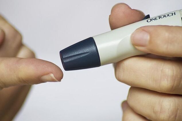 taking blood samples to measure sugar in diabetes